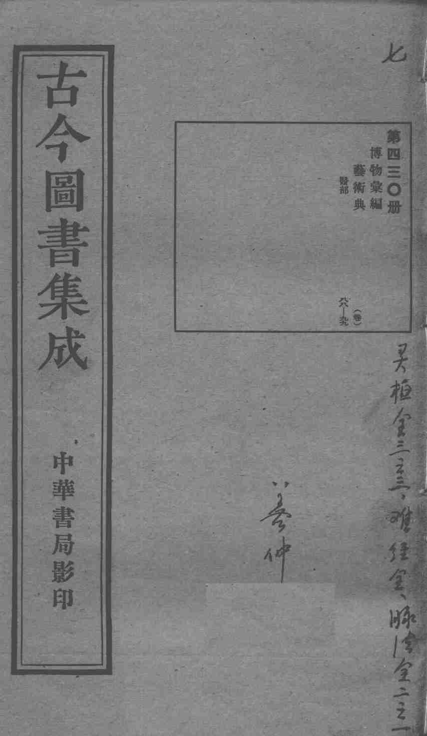 古今图书集成医部全录  第430册